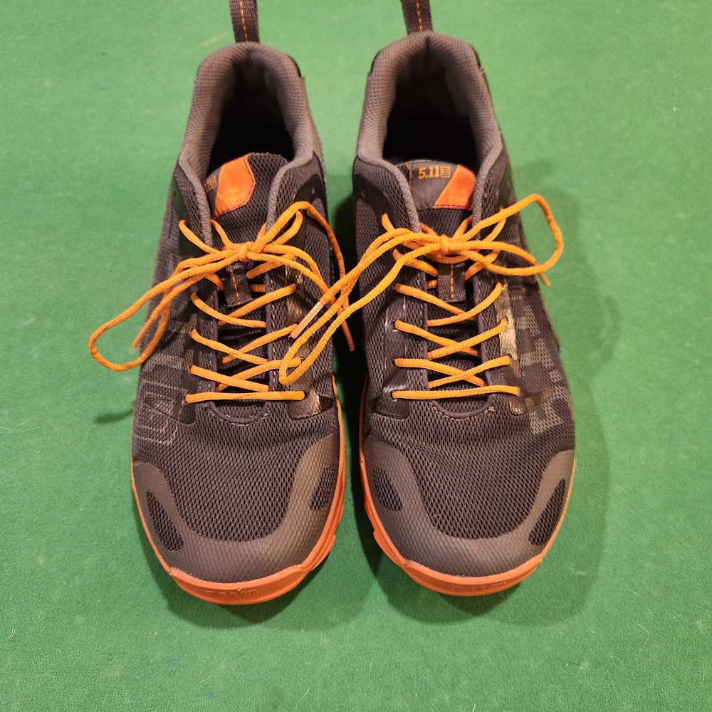 5.11 Tactical Men's Black and Orange Athletic Shoes